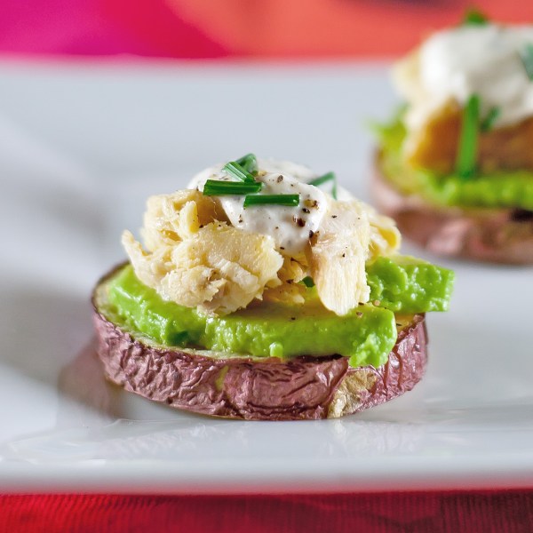 Roasted Potatoes with Smoked Trout and Avocado