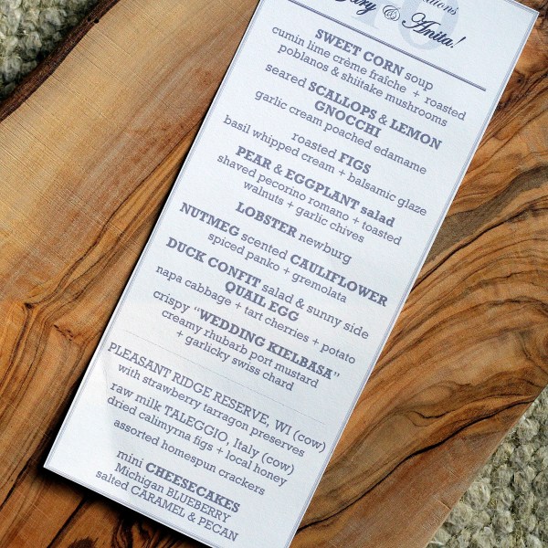 Summer Dinner Menu from Conscious Crumbs