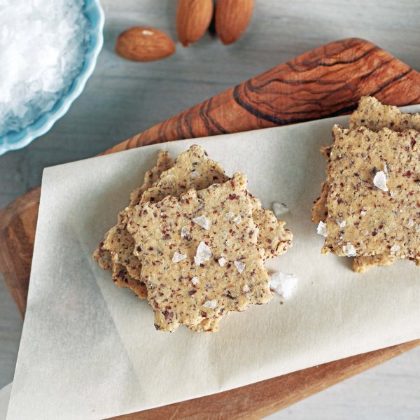 grain free paleo almond crackers